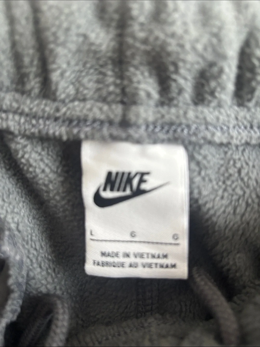 Nike Gray Fleece Joggers with Knee Panels